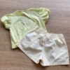 fernandaramoskids com br Conjunto Infantil Feminino Cropped Love Verde e Short Off White3