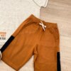 fernandaramoskids com br Conjunto Infantil Masculino Camiseta Bege Mesclada e Bermuda Caramelo 1