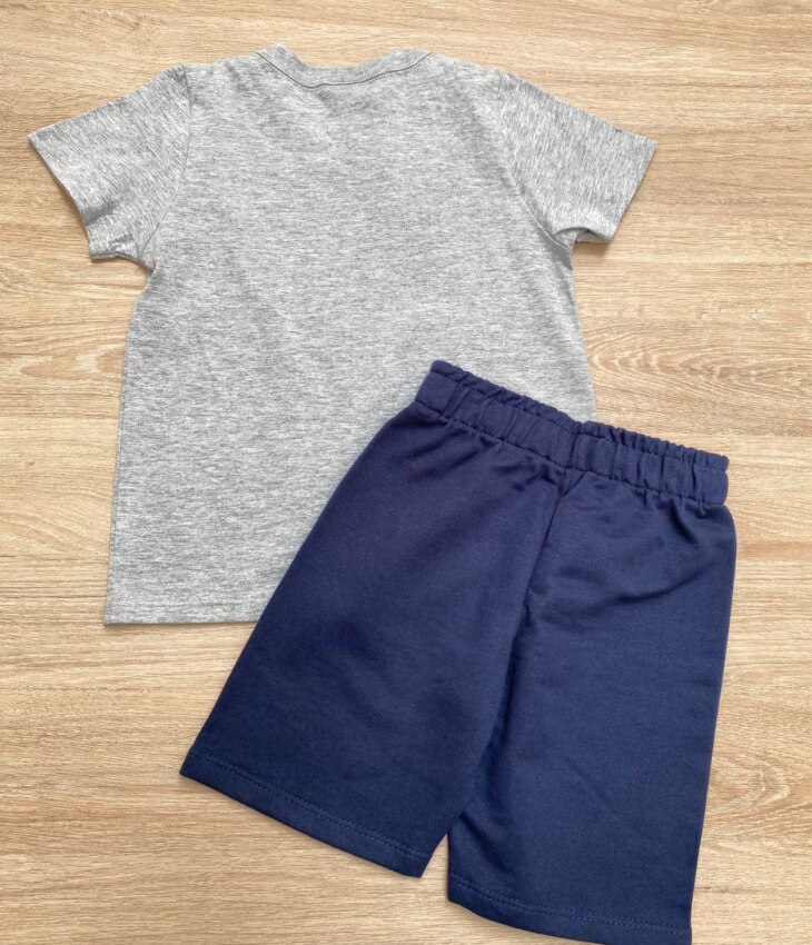 fernandaramoskids com br Conjunto Infantil Masculino Camiseta Epic Mode e Bermuda Azul 2