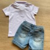 fernandaramoskids com br Conjunto Infantil Masculino Camiseta Polo Branca e Bermuda Jeans 4