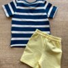 fernandaramoskids com br Conjunto Infantil Masculino Camiseta Sail the Seas e Bermuda Amarela 3