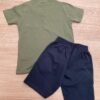 fernandaramoskids com br Conjunto Infantil Masculino Camiseta Verde Militar e Bermuda Grafite 3