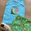 fernandaramoskids com br Conjunto Infantil Masculino Regata Tomate Radical e Bermuda Verde 1