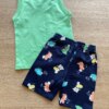 fernandaramoskids com br Conjunto Infantil Masculino Regata Verde Estampada e Bermuda Azul 3