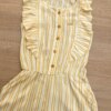 fernandaramosstore com br Macacão Infantil Feminino com Botões Listrado Amarelo 1