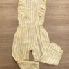 fernandaramosstore com br Macacão Infantil Feminino com Botões Listrado Amarelo 3