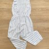 fernandaramosstore com br Macacão Infantil Feminino com Botões Listrado Azul 3