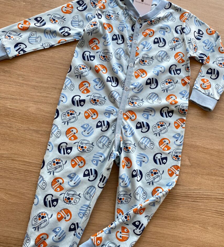 fernandaramoskids com br Macacão Pijama Infantil Feminino Azul Estampado 1