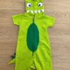 Macacão Pijama Infantil Masculino Kigurumi Dinossauro Verde Fernanda Ramos Kids