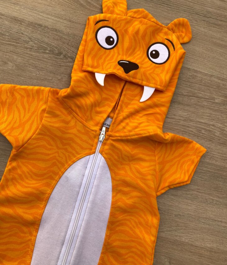 fernandaramoskids com br Macacão Pijama Infantil Masculino Kigurumi Tigre Laranja 1