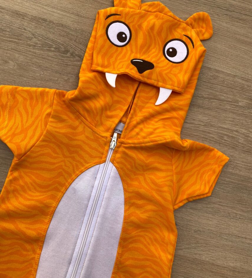 fernandaramoskids com br Macacão Pijama Infantil Masculino Kigurumi Tigre Laranja 1