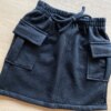 fernandaramoskids com br Saia Infantil Feminino Curta Moletinho com Bolsos Preta 1