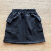 fernandaramoskids com br Saia Infantil Feminino Curta Moletinho com Bolsos Preta 2