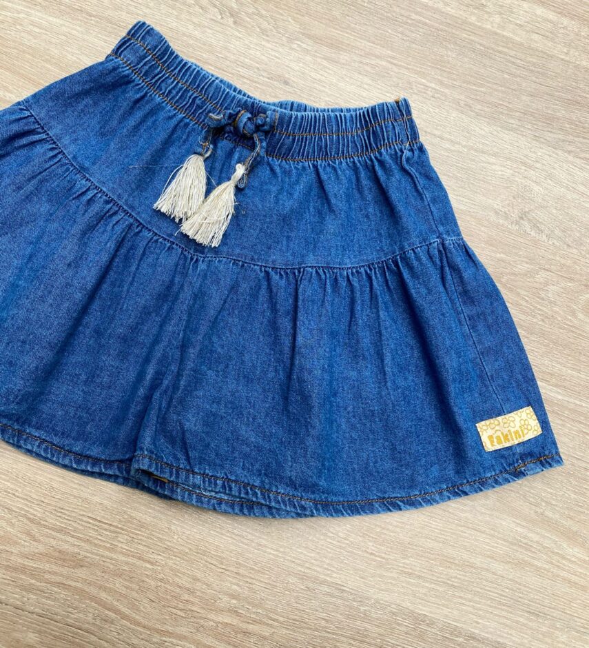 fernandaramoskids com br Short Infantil Feminino Jeans Médio 1