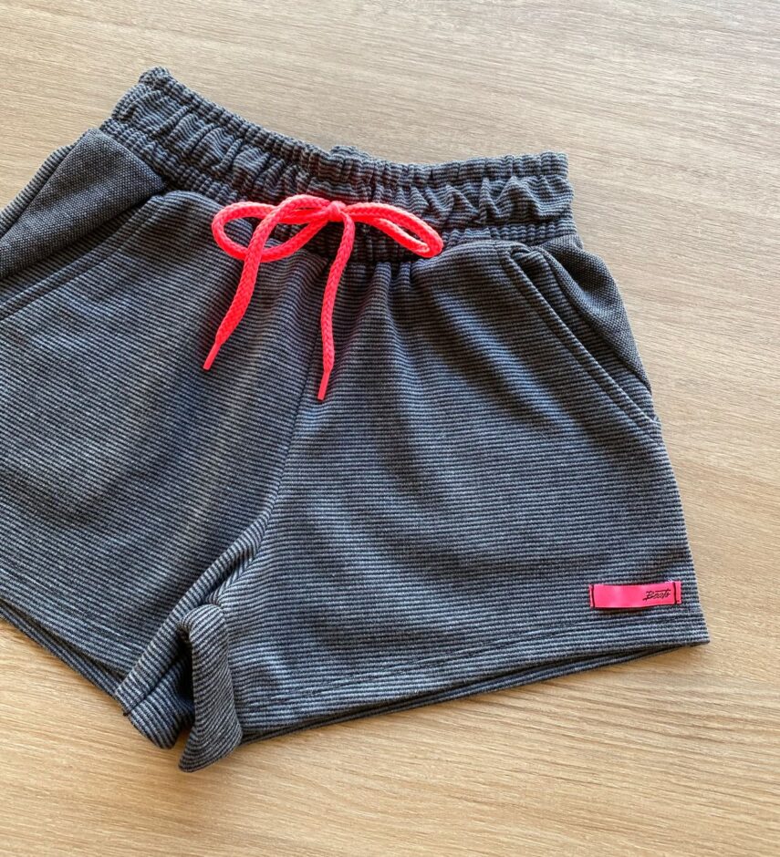 fernandaramoskids com br Short Infantil Feminino Juvenil com Bolsos Cinza 1