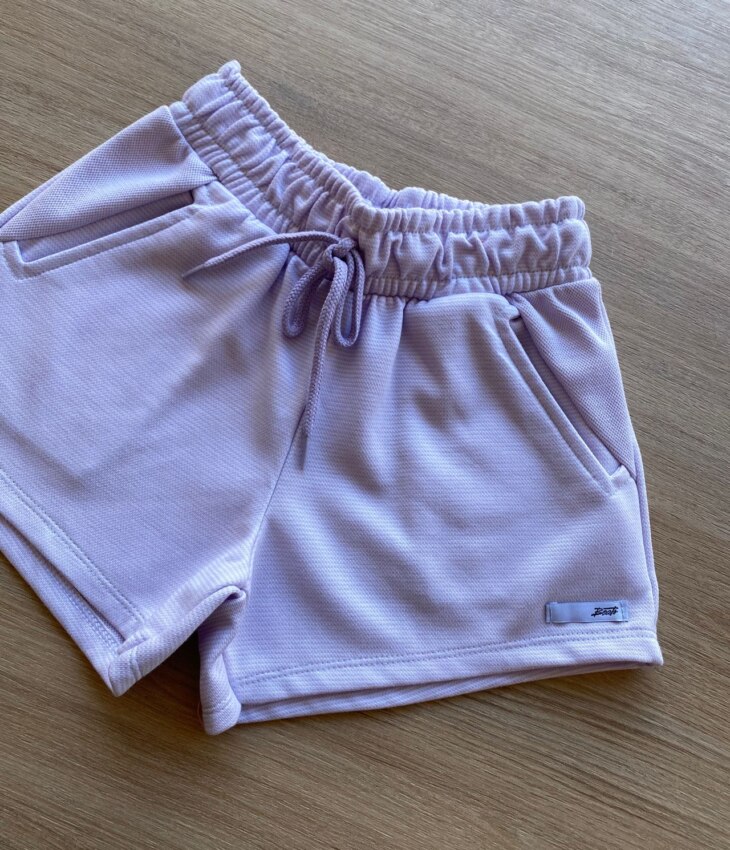 fernandaramoskids com br Short Infantil Feminino Juvenil com Bolsos Lilás 1