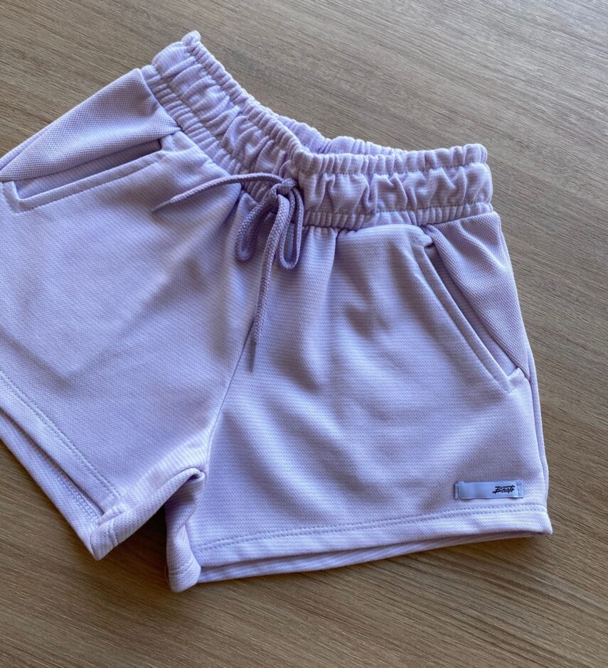 fernandaramoskids com br Short Infantil Feminino Juvenil com Bolsos Lilás 1