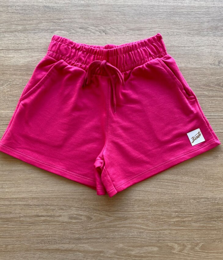 Short Infantil Feminino Juvenil com Bolsos Pink Fernanda Ramos Kids