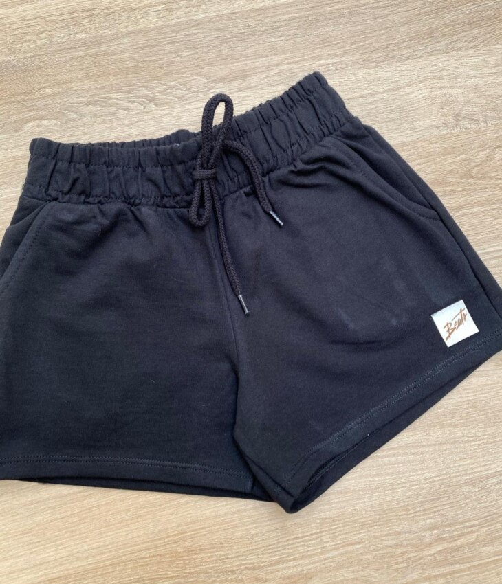 fernandaramoskids com br Short Infantil Feminino Juvenil com Bolsos Preto 1