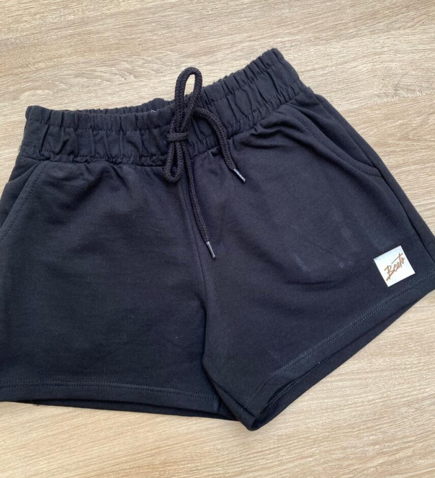 fernandaramoskids com br Short Infantil Feminino Juvenil com Bolsos Preto 1