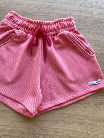 fernandaramoskids com br Short Infantil Feminino Juvenil com Bolsos Rosa 1