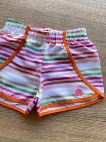 fernandaramoskids com br Short Infantil Feminino Listrado Colorido 1