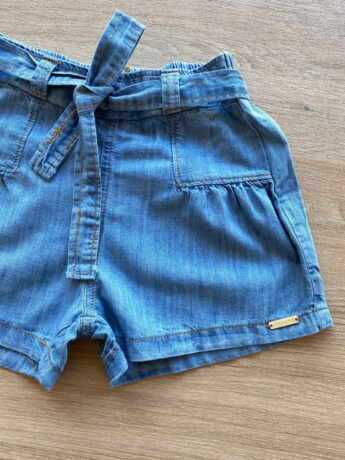fernandaramoskids com br Short Infantil Feminino Sarja com Amarração 1