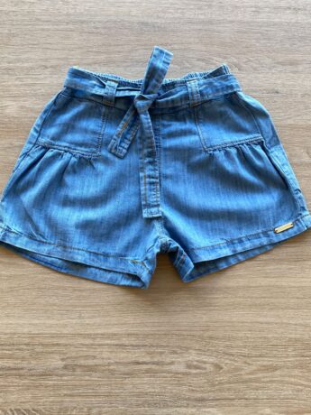 Short Infantil Feminino Sarja com Amarração Fernanda Ramos Kids