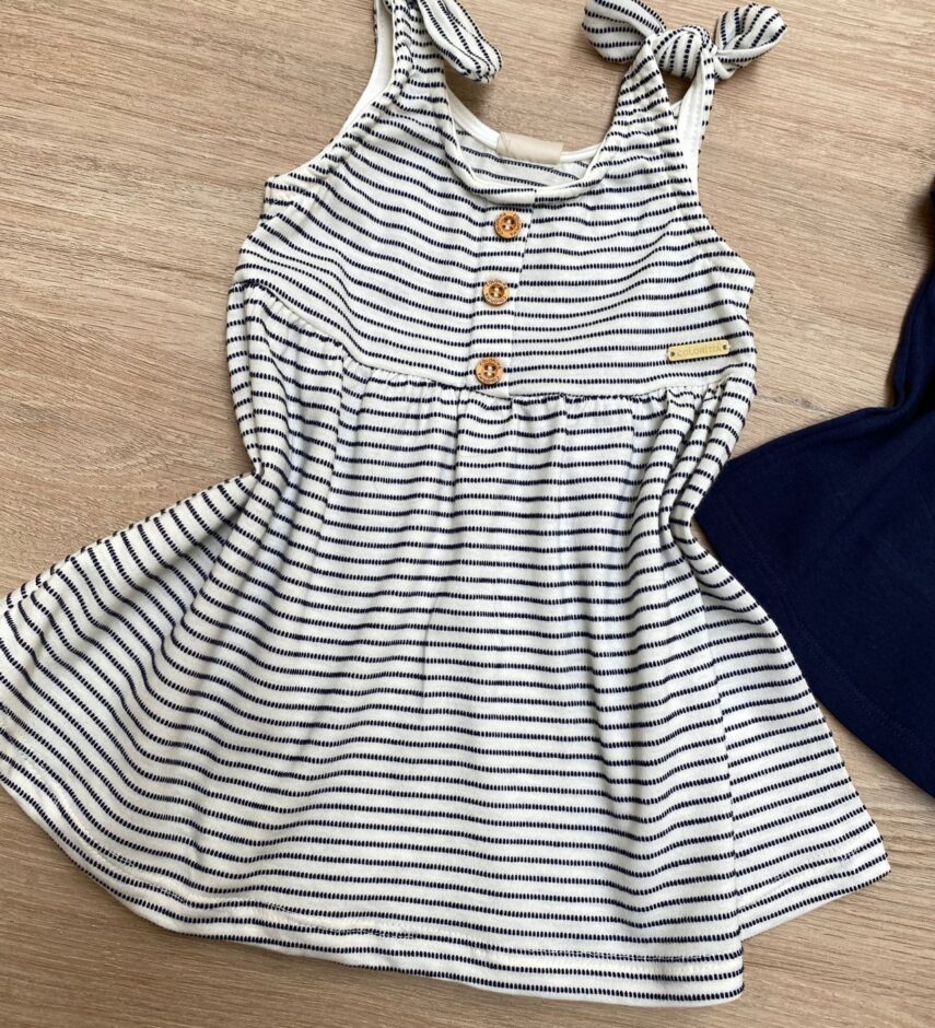 fernandaramoskids com br Vestido com Blusa Infantil Feminino Off White com Azul Marinho 4