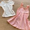 fernandaramoskids com br Vestido com Blusa Infantil Feminino Rosa Blusa Off White 3
