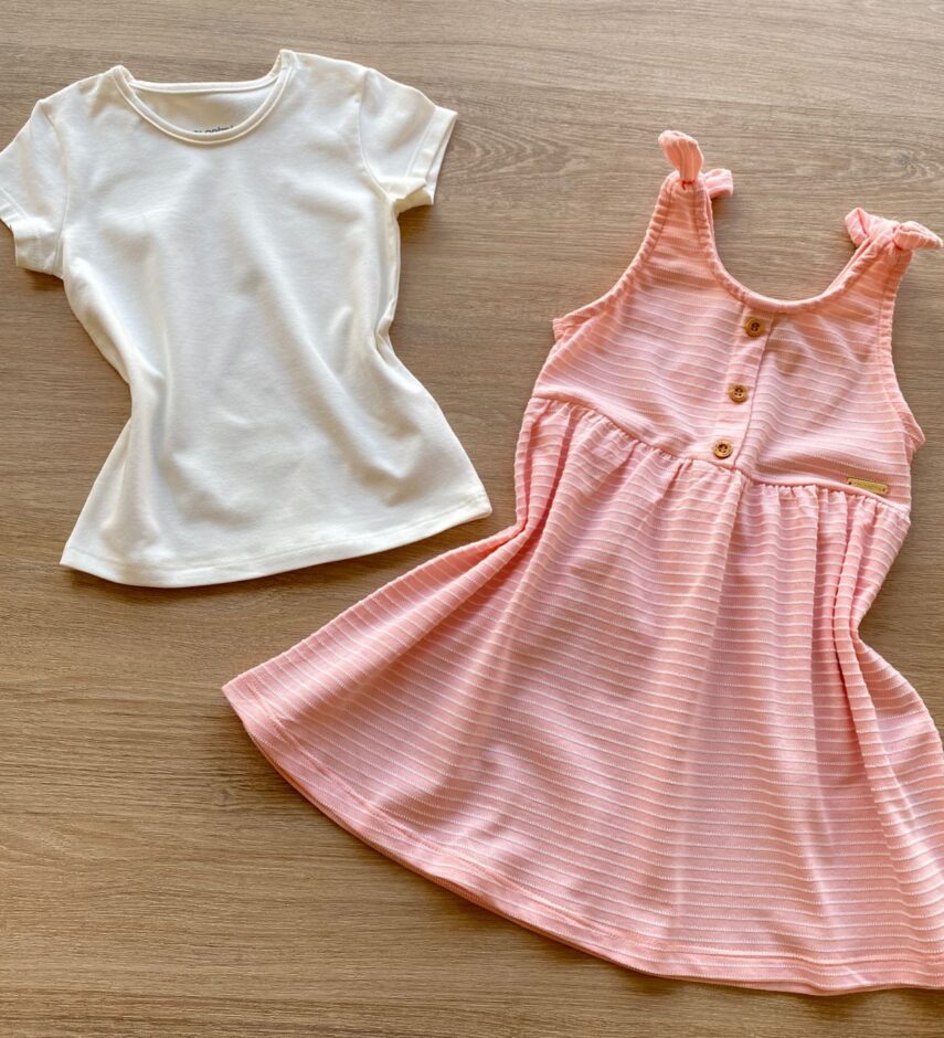 fernandaramoskids com br Vestido com Blusa Infantil Feminino Rosa Blusa Off White 3