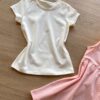 fernandaramoskids com br Vestido com Blusa Infantil Feminino Rosa Blusa Off White 4