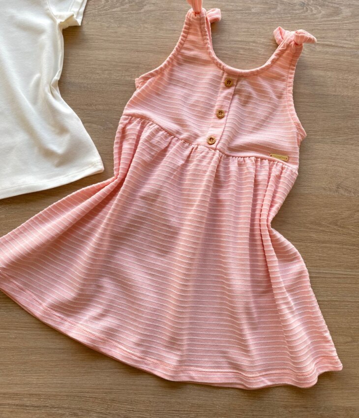 fernandaramoskids com br Vestido com Blusa Infantil Feminino Rosa Blusa Off White 5