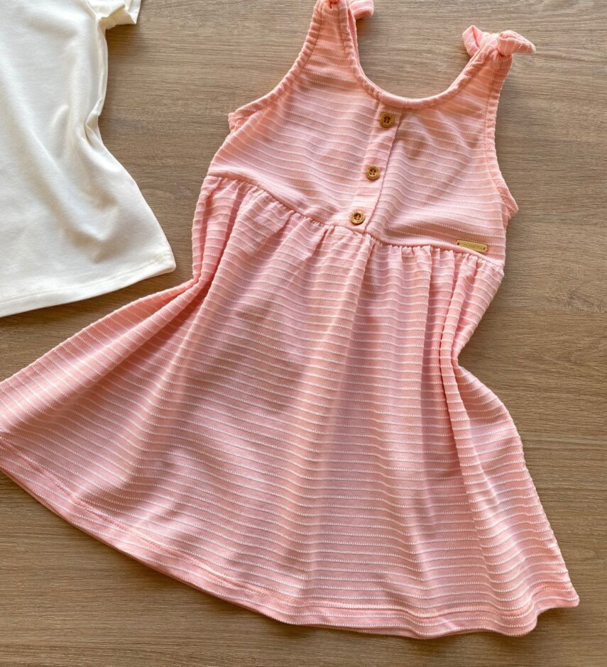 fernandaramoskids com br Vestido com Blusa Infantil Feminino Rosa Blusa Off White 5