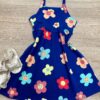 Vestido Infantil Feminino Alcinha Estampado Azul Fernanda Ramos Kids