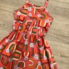 fernandaramoskids com br Vestido Infantil Feminino Alcinha Estampado Laranja 1