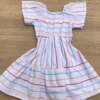 fernandaramoskids com br Vestido Infantil Feminino Bordado Colorido Branco 2