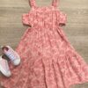 Vestido Infantil Feminino com Abertura Estampado Rose Fernanda Ramos Kids