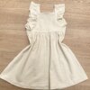 fernandaramoskids com br Vestido Infantil Feminino com Babado Bege 2
