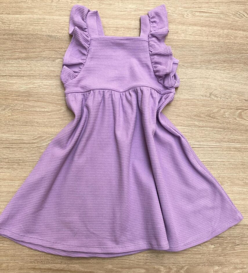 fernandaramoskids com br Vestido Infantil Feminino com Babado Lilás 2