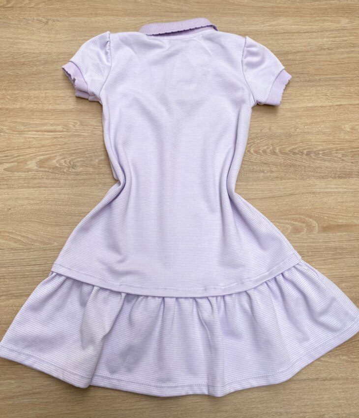fernandaramoskids com br Vestido Infantil Feminino com Gola Polo Lilás 2