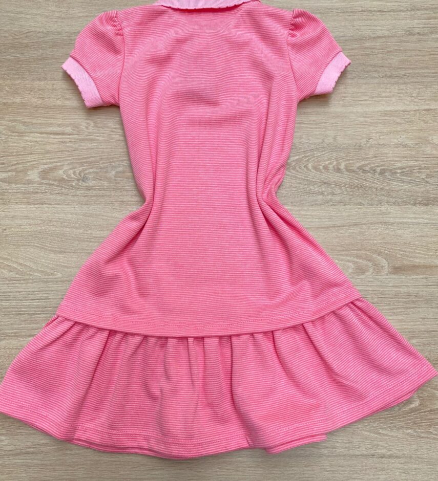 fernandaramoskids com br Vestido Infantil Feminino com Gola Polo Rosa 2