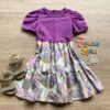 Vestido Infantil Feminino Curto Fúcsia Estampado Fernanda Ramos Kids