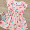 fernandaramoskids com br Vestido Infantil Feminino de Malha Estampado Corações Salmão 1