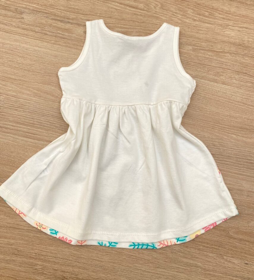 fernandaramoskids com br Vestido Infantil Feminino de Malha Estampado Fundo Off White 2