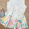 fernandaramoskids com br Vestido Infantil Feminino de Malha Estampado Fundo Off White 1