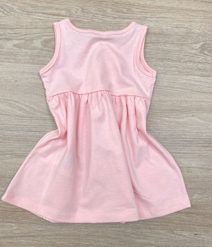 fernandaramoskids com br Vestido Infantil Feminino de Malha Estampado Fundo Salmão 2