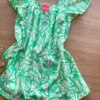 fernandaramoskids com br Vestido Infantil Feminino em Malha Florence Estampado Verde 1