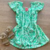 Vestido Infantil Feminino em Malha Florence Estampado Verde Fernanda Ramos Kids