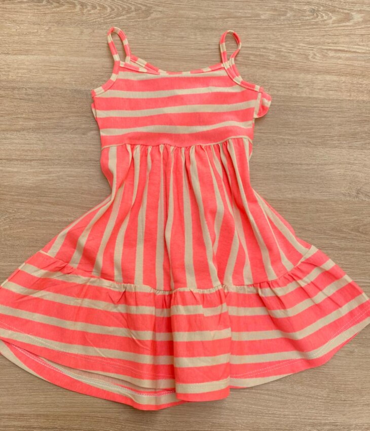 fernandaramoskids com br Vestido Infantil Feminino em Meia Malha de Alcinha Pink Flúor 2